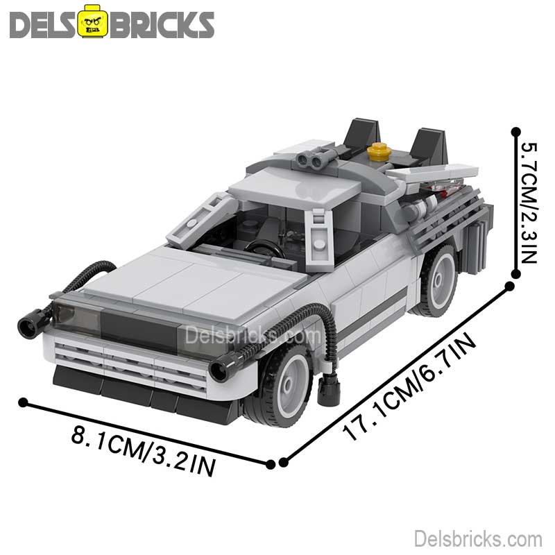 Back to the Future Car Delorean Lego Minifigures Custom Toys