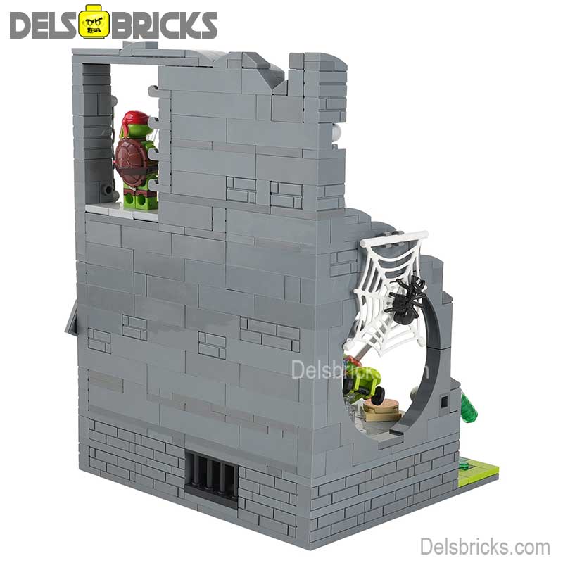 Teenage Mutant Ninja Turtles & sewer Lair Lego Minifigures Custom Toys