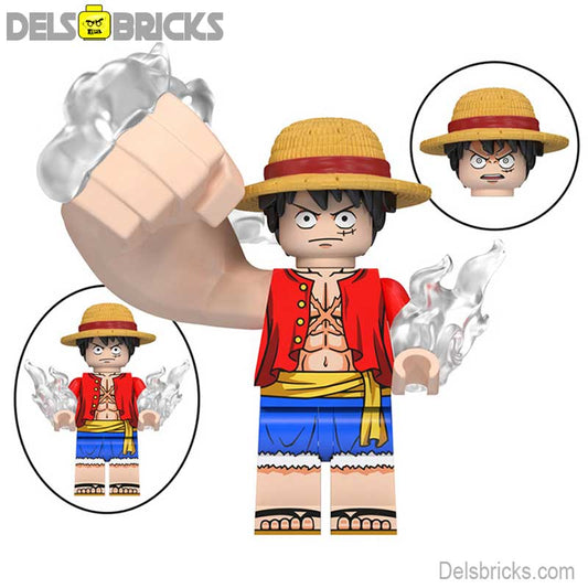 Monkey D Luffy from One Piece Lego Anime Minifigures Custom Toys 15 - DelsBricks MinifiguresMinifiguresDelsBricks MinifiguresDelsbricks
