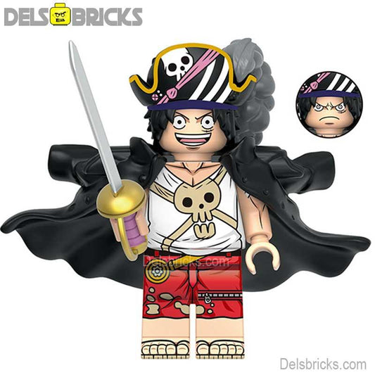 Monkey D Luffy from One Piece Lego Anime Minifigures with pirate gear - DelsBricks MinifiguresMinifiguresDelsBricks MinifiguresDelsbricks