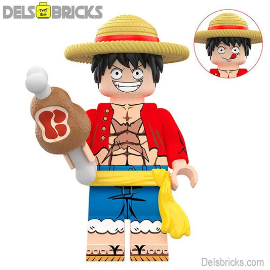 Monkey D Luffy from One Piece Lego Anime Minifigures - DelsBricks MinifiguresMinifiguresDelsBricks MinifiguresDelsbricks