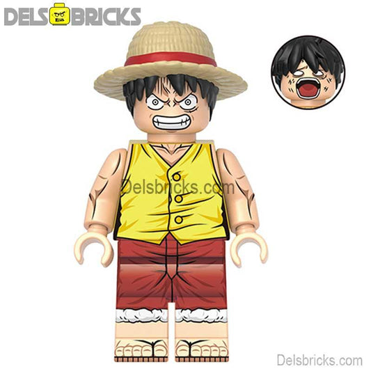 Monkey d Luffy NEW ONE PIECE Anime Lego Minifigures custom toys - DelsBricks MinifiguresMinifiguresDelsBricks MinifiguresDelsbricks