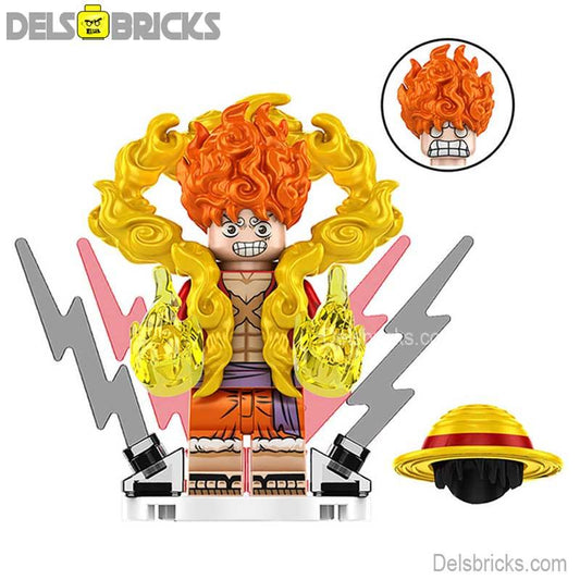 Monkey D Luffy Nika Sun God from One Piece Lego Anime Minifigures - DelsBricks MinifiguresMinifiguresDelsBricks MinifiguresDelsbricks