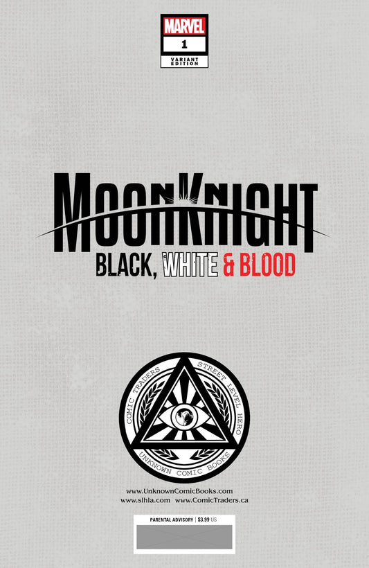 Moon Knight: Black, White & Blood 1 Unknown Comics Creees Exclusive Var (05/11/2022) - DelsBricks Toys & CollectiblesCOMIC BOOK EXCLUSIVEDelsBricks Toys & CollectiblesUnknown Comic Books