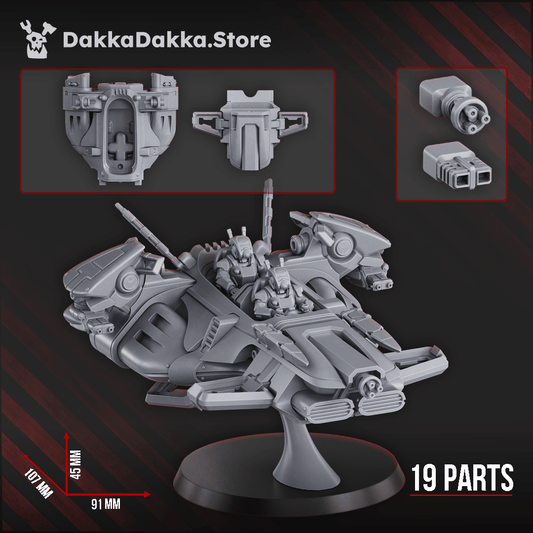MSC APC "Cometail" - 3D Resin Printed Sci - Fi Vehicle (107mm Length) by DakkaDakka 28mm Heroic Scale Miniature, 107x91mm - DelsBricks Toys & CollectiblesResin Printed MiniatureDelsBricks Toys & CollectiblesMega Diamonds & Schwartzreiter Mini Forge