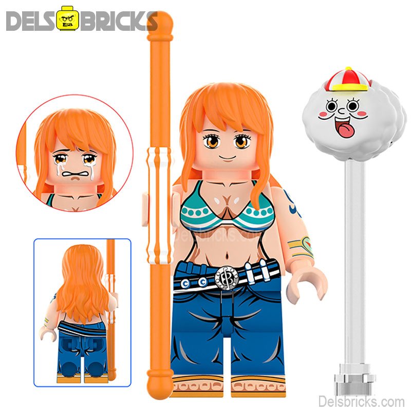 Nami from ONE PIECE Anime Lego Minifigures custom toys 4 - DelsBricks MinifiguresMinifiguresDelsBricks MinifiguresDelsbricks