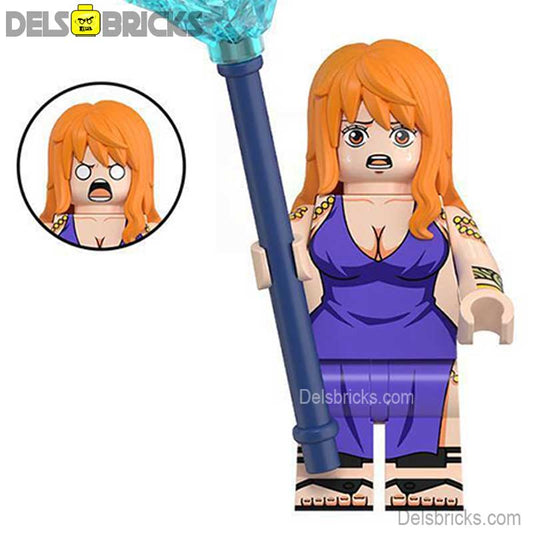 Nami from ONE PIECE Anime Lego Minifigures custom toys 6 - DelsBricks MinifiguresMinifiguresDelsBricks MinifiguresDelsbricks