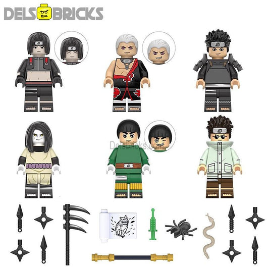 Naruto set of 6 Lego Anime Minifigures Custom Toys S9 - DelsBricks MinifiguresMinifiguresDelsBricks MinifiguresDelsbricks