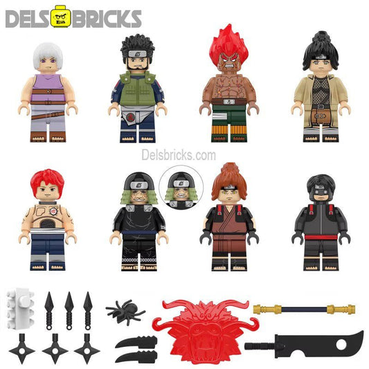 Naruto set of 8 Lego Anime Minifigures Custom Toys S7 - DelsBricks MinifiguresMinifiguresDelsBricks MinifiguresDelsbricks