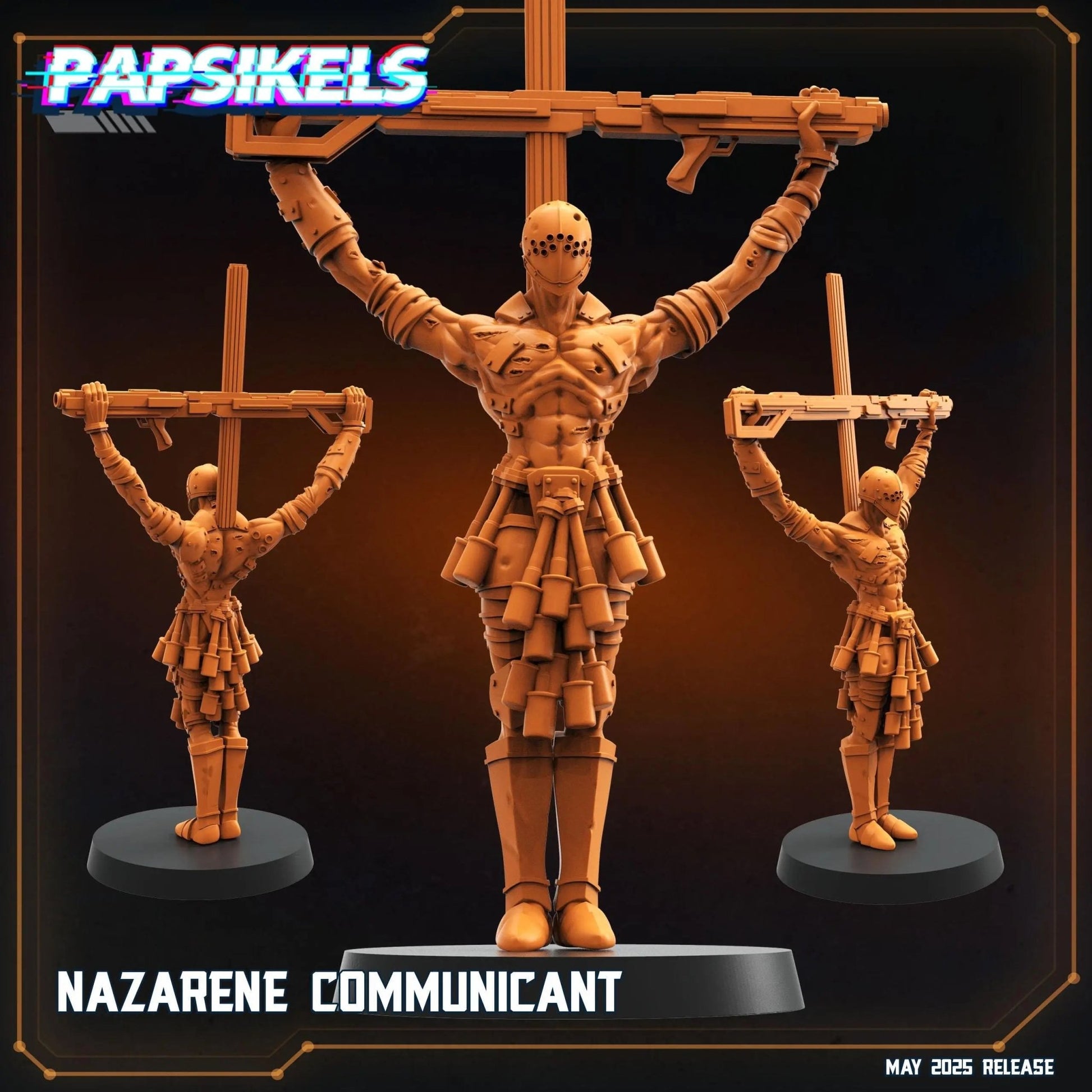 Nazareene Communicant by Papsikels Miniature, 87mm Miniature, 28/32mm Scale, War Gaming, Proxy for Trench Crusade, Table top gaming - DelsBricks Toys & CollectiblesResin Printed MiniatureDelsBricks Toys & CollectiblesMega Diamonds & Schwartzreiter Mini Forge