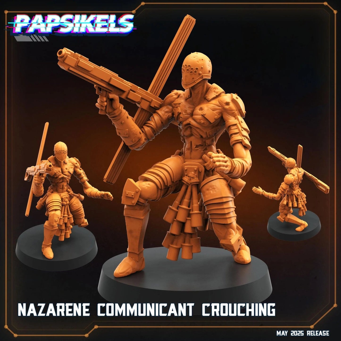 Nazareene Communicant by Papsikels Miniature, 87mm Miniature, 28/32mm Scale, War Gaming, Proxy for Trench Crusade, Table top gaming - DelsBricks Toys & CollectiblesResin Printed MiniatureDelsBricks Toys & CollectiblesMega Diamonds & Schwartzreiter Mini Forge