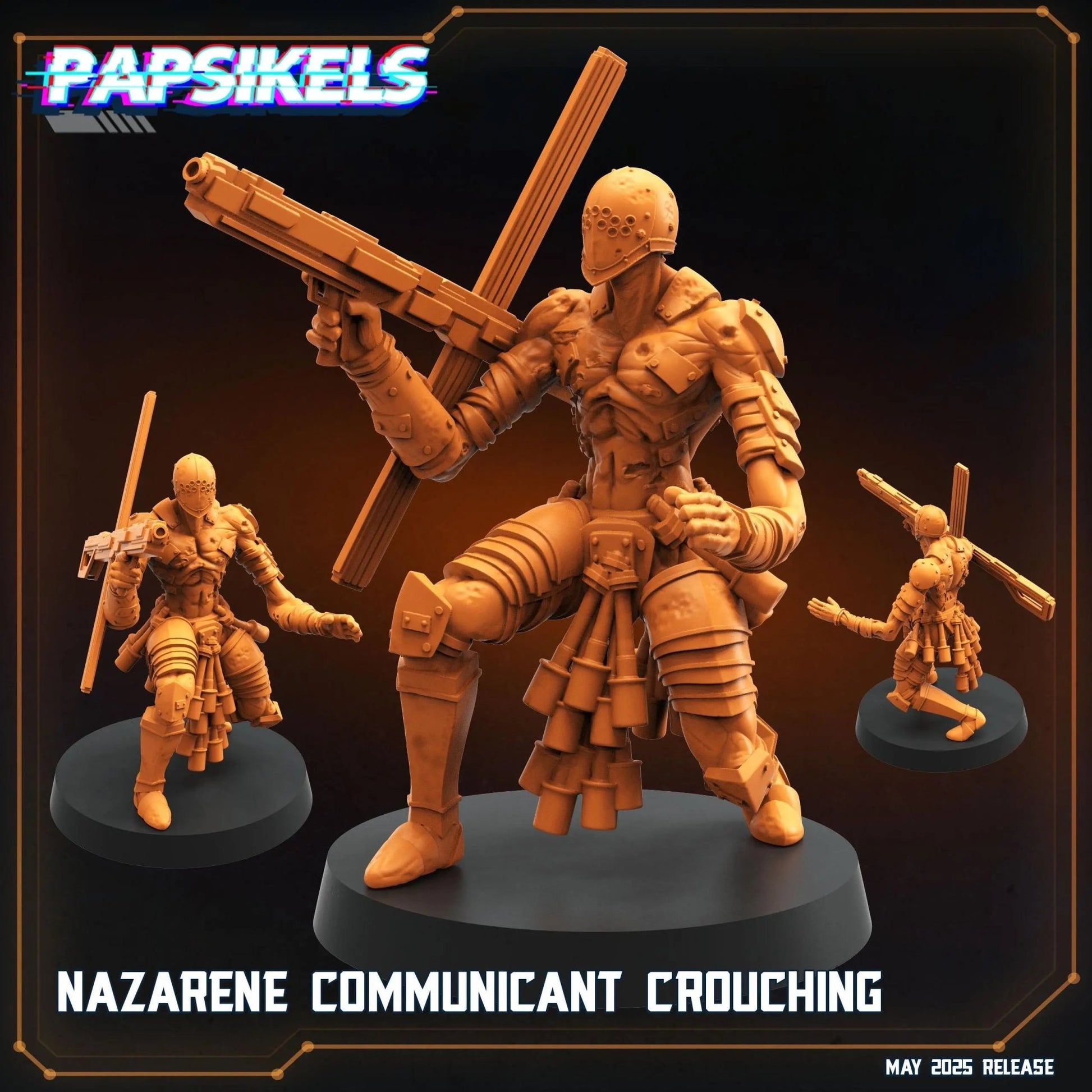 Nazareene Communicant by Papsikels Miniature, 87mm Miniature, 28/32mm Scale, War Gaming, Proxy for Trench Crusade, Table top gaming - DelsBricks Toys & CollectiblesResin Printed MiniatureDelsBricks Toys & CollectiblesMega Diamonds & Schwartzreiter Mini Forge