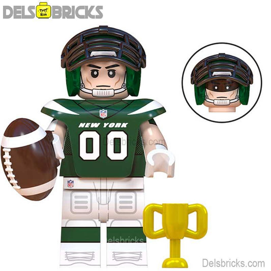 New York Jets NFL Football Teams Lego Minifigures Custom Toys - DelsBricks MinifiguresMinifiguresDelsBricks MinifiguresDelsbricks