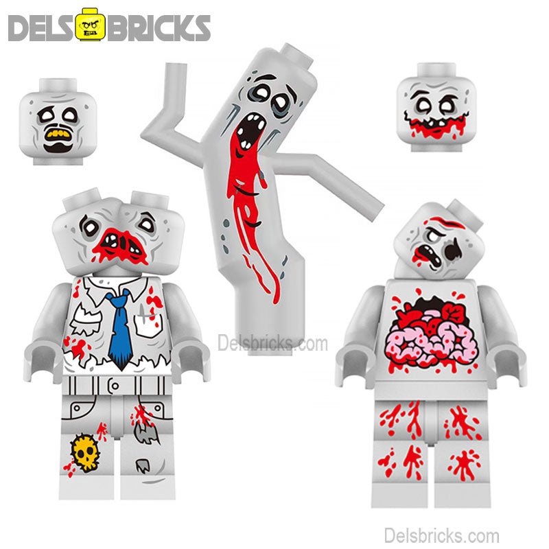 NEW ZOMBIE set of 3 Lego Minifigures Custom Toys - DelsBricks MinifiguresLego Horror MinifiguresDelsBricks MinifiguresDelsbricks.com