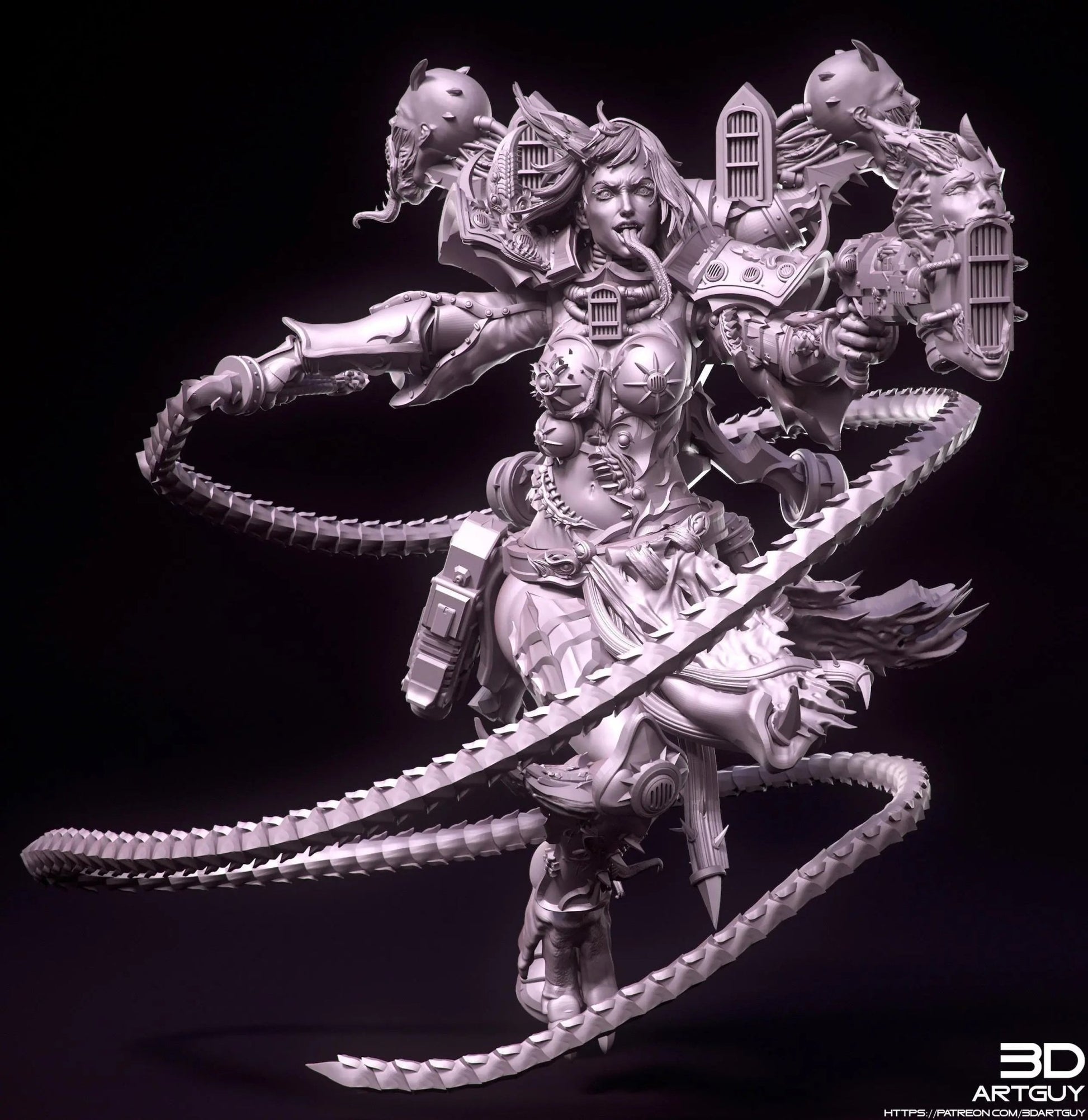 Noisy Sister by 3DArtGuy 28/32mm scale, 50mm or 100mm, Miniature War Gaming Figure - DelsBricks Toys & CollectiblesDelsBricks Toys & CollectiblesMega Diamonds & Schwartzreiter Mini Forge