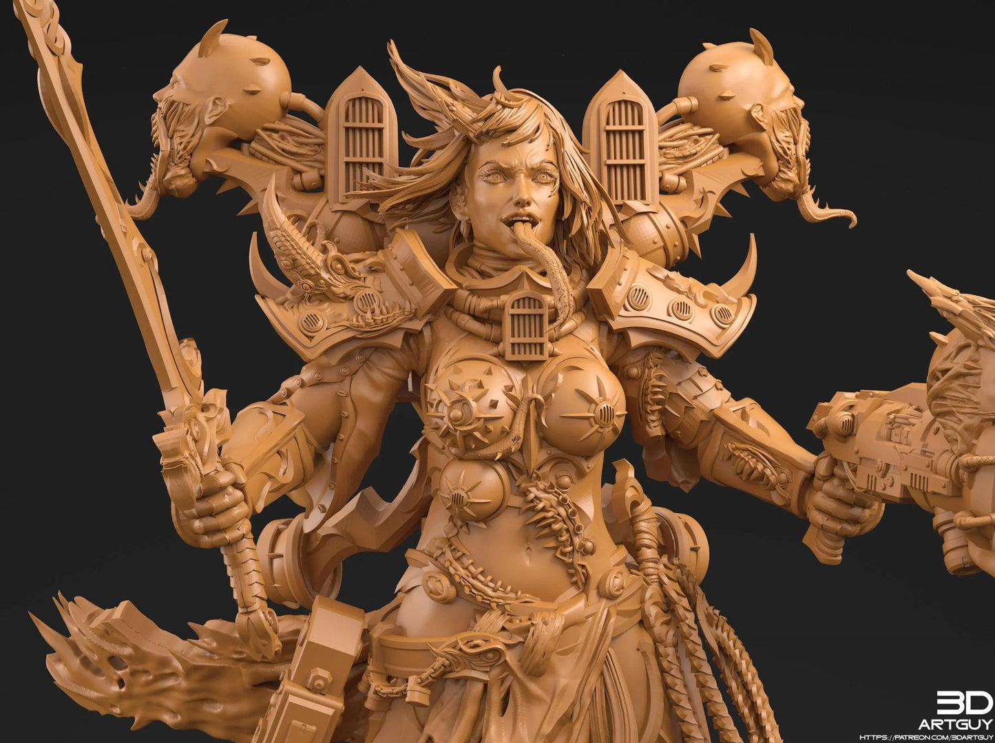Noisy Sister by 3DArtGuy 28/32mm scale, 50mm or 100mm, Miniature War Gaming Figure - DelsBricks Toys & CollectiblesDelsBricks Toys & CollectiblesMega Diamonds & Schwartzreiter Mini Forge