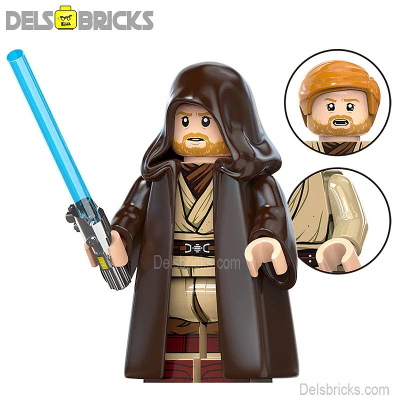 Obi Wan Kenobi Lego Star Wars Minifigures custom Toys New1 - DelsBricks MinifiguresLego Star Wars MinifiguresDelsBricks MinifiguresDelsbricks.com