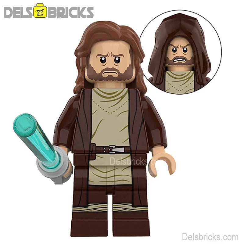 Obi Wan Kenobi with long hair Lego Star Wars Minifigures custom Toys - DelsBricks MinifiguresLego Star Wars MinifiguresDelsBricks MinifiguresDelsbricks.com