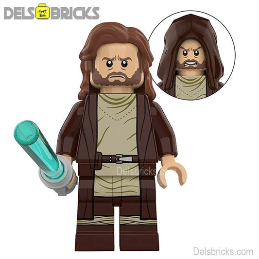 Obi Wan Kenobi with long hair Lego Star Wars Minifigures custom Toys - DelsBricks MinifiguresLego Star Wars MinifiguresDelsBricks MinifiguresDelsbricks.com