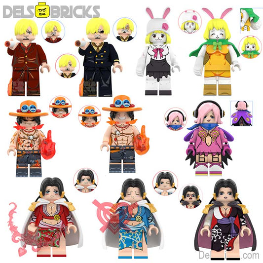 ONE PIECE set of 10 Anime Lego Minifigures custom toys
