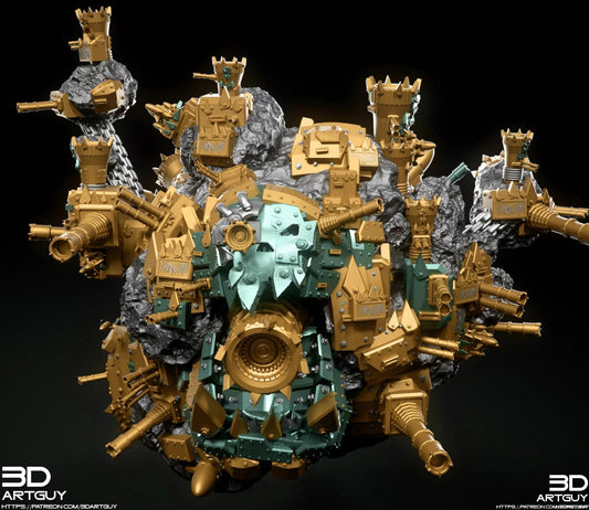 Orc DeathStar (Attack Moon) by 3DArtGuy 32mm scale, 50mm or 100mm, Miniature War Gaming Figure - DelsBricks Toys & CollectiblesResin Printed MiniatureDelsBricks Toys & CollectiblesMega Diamonds & Schwartzreiter Mini Forge