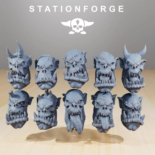 Orkaz Plague Spreadaz by Station Forge 28/32mm Heroic Scale Miniature, 38mm tall, 10 Units, Proxy, Grimdark, Sci - Fi, OPR, Orcs - DelsBricks Toys & CollectiblesResin Printed MiniatureDelsBricks Toys & CollectiblesMega Diamonds & Schwartzreiter Mini Forge