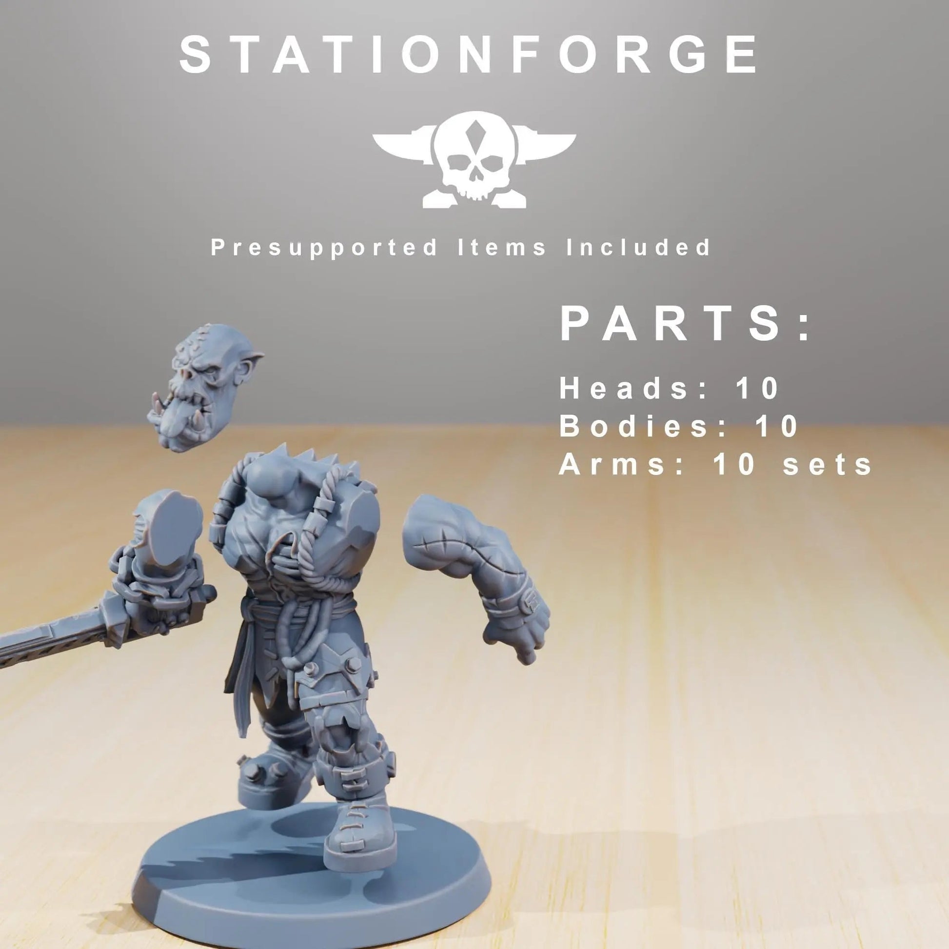 Orkaz Plague Spreadaz by Station Forge 28/32mm Heroic Scale Miniature, 38mm tall, 10 Units, Proxy, Grimdark, Sci - Fi, OPR, Orcs - DelsBricks Toys & CollectiblesResin Printed MiniatureDelsBricks Toys & CollectiblesMega Diamonds & Schwartzreiter Mini Forge