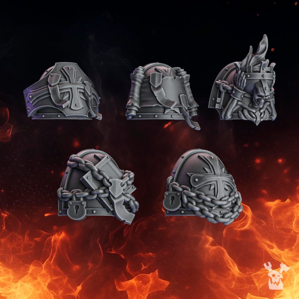 Pactum Aeternum Crusader Shoulders by DakkaDakkaStore – 10 Resin Printed Grimdark Pauldrons (28/32mm Scale) - DelsBricks Toys & CollectiblesResin Printed MiniatureDelsBricks Toys & CollectiblesMega Diamonds & Schwartzreiter Mini Forge