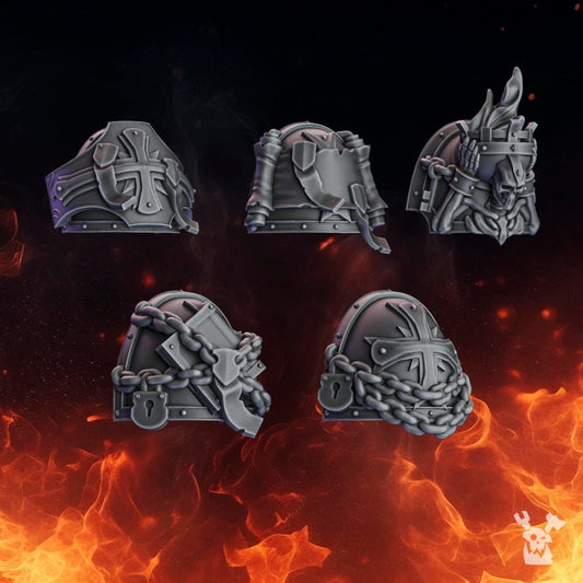 Pactum Aeternum Crusader Shoulders by DakkaDakkaStore – 10 Resin Printed Grimdark Pauldrons (28/32mm Scale) - DelsBricks Toys & CollectiblesResin Printed MiniatureDelsBricks Toys & CollectiblesMega Diamonds & Schwartzreiter Mini Forge