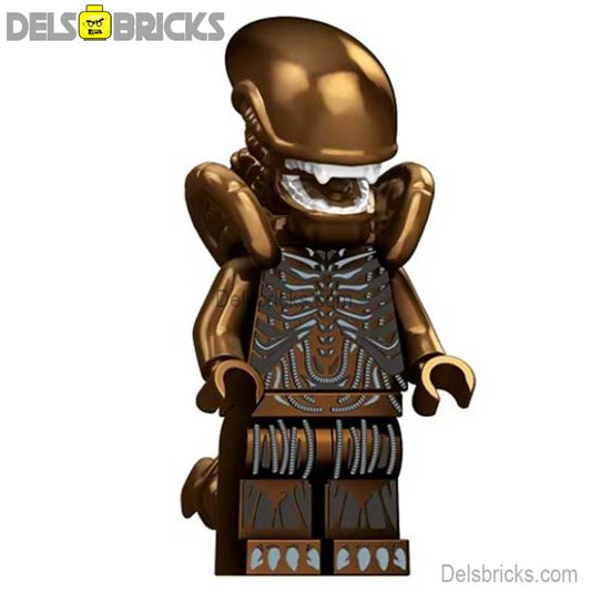 Alien Xenomorph metalic CopperLego Minifigures custom toys