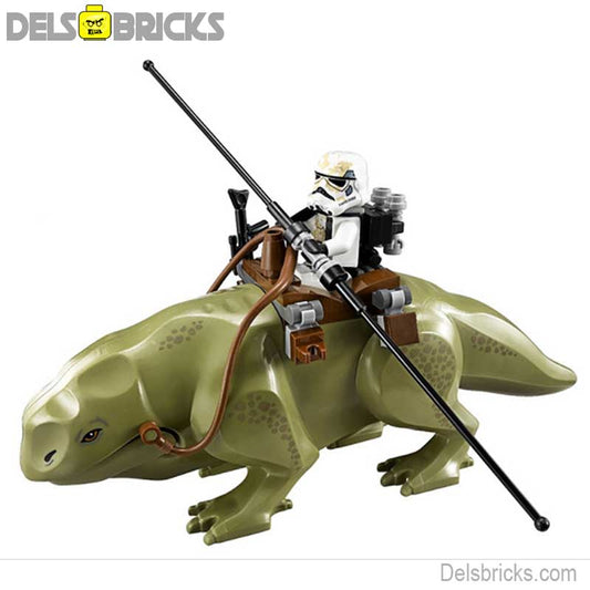 Patrol Dewback & Desert Stormtrooper  |  Star Wars Lego Minifigures custom toys