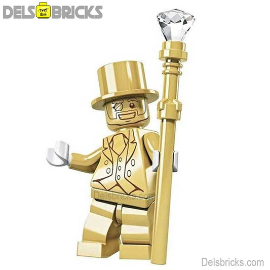 Mr Gold Lego Minifigures Custom Toys (rare)