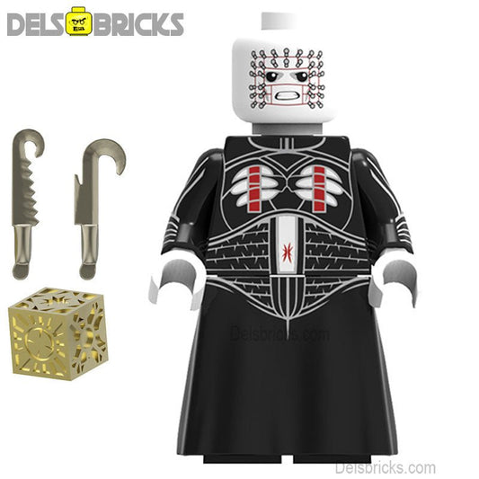 Pinhead Cenobite from Hellraiser Lego Minifigures Custom Horror Toys 2 - DelsBricks MinifiguresLego Horror MinifiguresDelsBricks MinifiguresDelsbricks.com