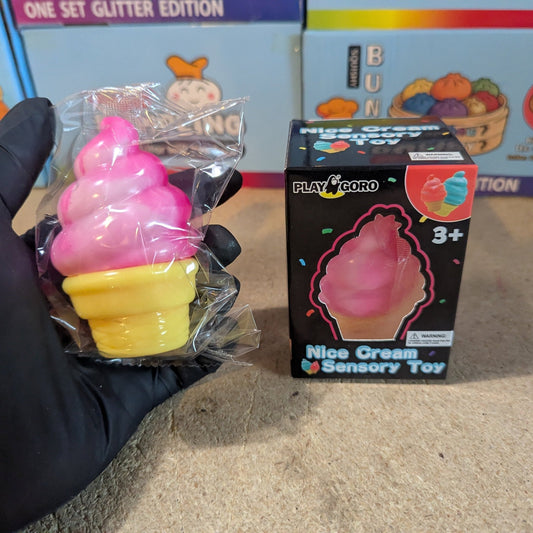 Pink Creamy Ice Cream Cone Squishy (Slow Rising Squish) - DelsBricks Toys & CollectiblesDelsBricks Toys & CollectiblesRalphie's Funhouse