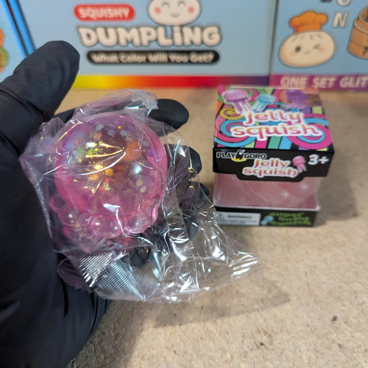 Pink Jellyfish with Tentacles (Slow - Rising Squish) - DelsBricks Toys & CollectiblesDelsBricks Toys & CollectiblesRalphie's Funhouse