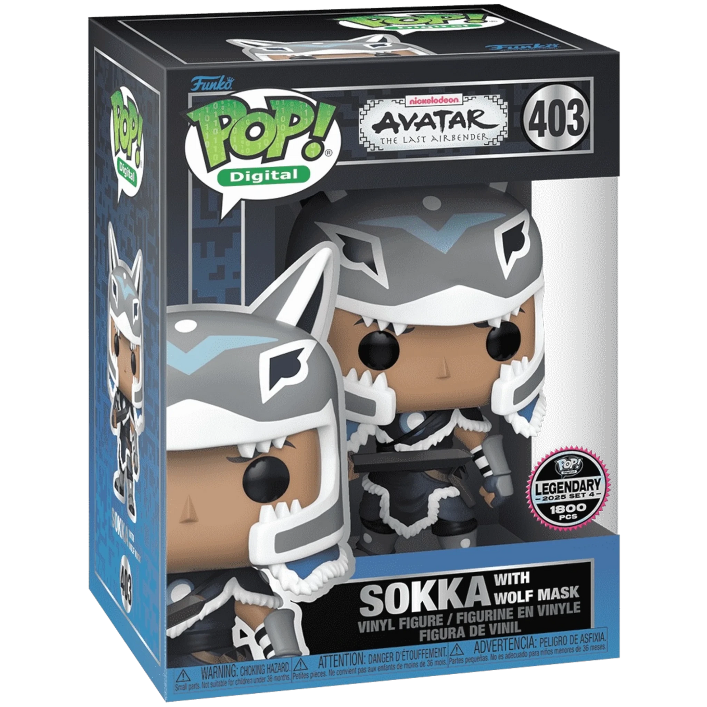 Pop! Digital Avatar Legends x Funko: Sokka With Wolf Mask NFT Legendary 403 LE1800 - DelsBricks Toys & CollectiblesDelsBricks Toys & CollectiblesRalphie's Funhouse