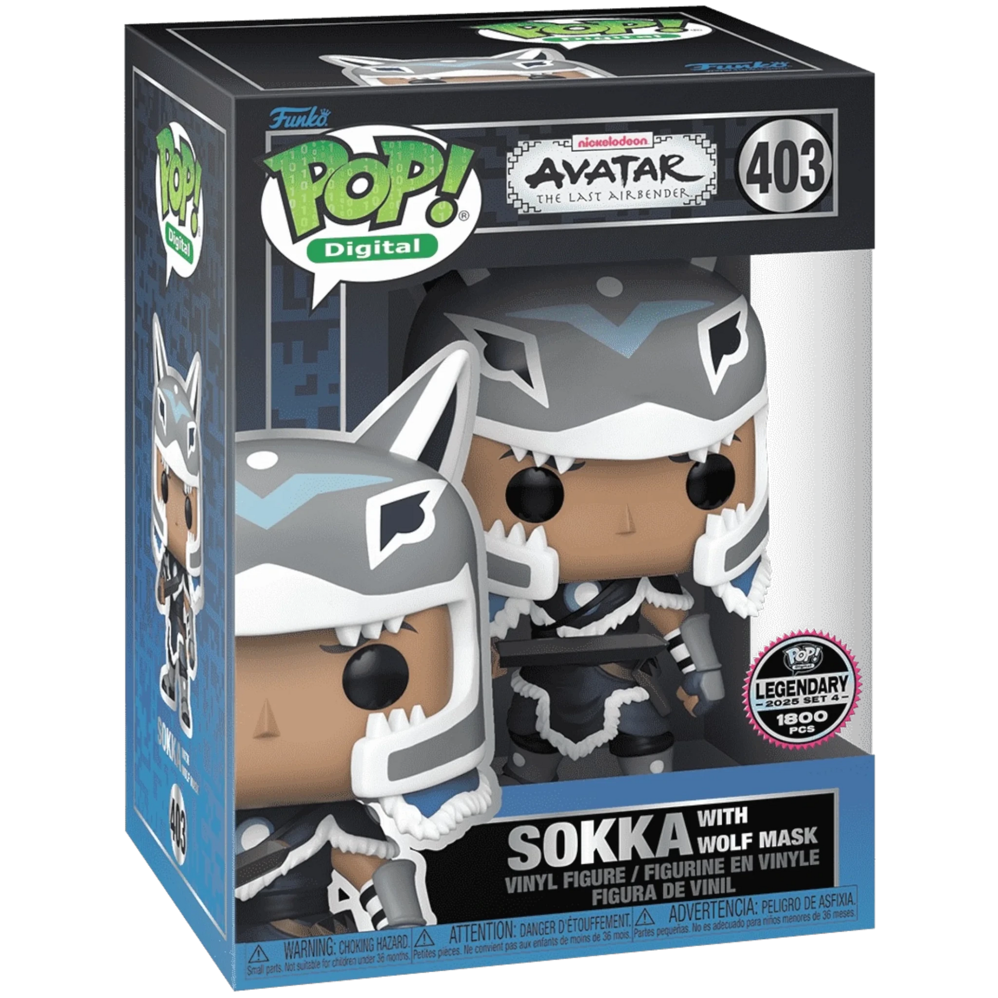 Pop! Digital Avatar Legends x Funko: Sokka With Wolf Mask NFT Legendary 403 LE1800 - DelsBricks Toys & CollectiblesDelsBricks Toys & CollectiblesRalphie's Funhouse