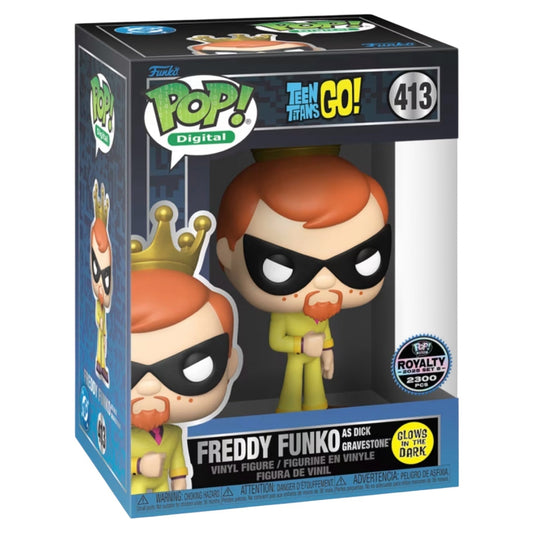 Pop! Digital Teen Titans Go! Freddy Funko As Dick Gravestone NFT Royalty 413 LE2300 - DelsBricks Toys & CollectiblesDelsBricks Toys & CollectiblesRalphie's Funhouse