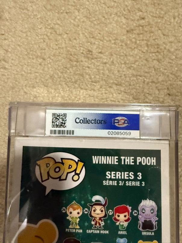 Pop! Disney: Winnie the Pooh (Flocked) 32 SDCC LE480 PSA 7.0 Graded and Encapsulated - DelsBricks Toys & CollectiblesDelsBricks Toys & CollectiblesRalphie's Funhouse