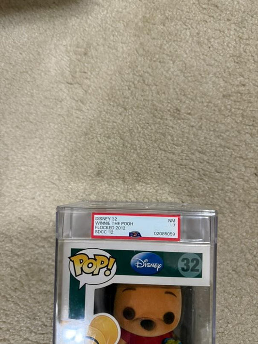 Pop! Disney: Winnie the Pooh (Flocked) 32 SDCC LE480 PSA 7.0 Graded and Encapsulated - DelsBricks Toys & CollectiblesDelsBricks Toys & CollectiblesRalphie's Funhouse