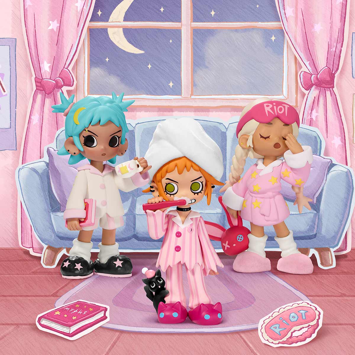 POP MART Lil Peach Riot Sleepover Series Blind Box Figure - DelsBricks Toys & CollectiblesCollectible FiguresDelsBricks Toys & CollectiblesSuper Anime Store