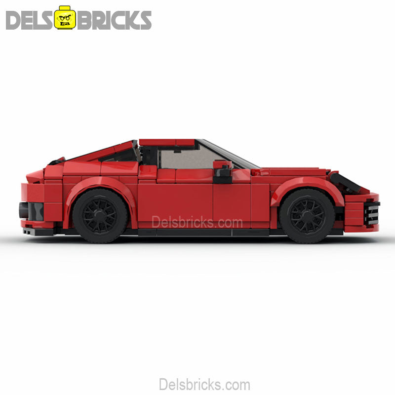 Porsche 911 red sports car Lego Custom Minifigures Building Block Toys