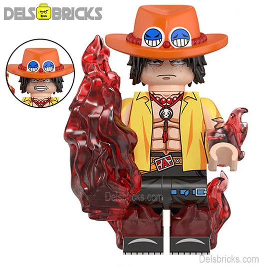Portgas D Ace from ONE PIECE Anime Lego Minifigures custom toys 6 - DelsBricks MinifiguresMinifiguresDelsBricks MinifiguresDelsbricks