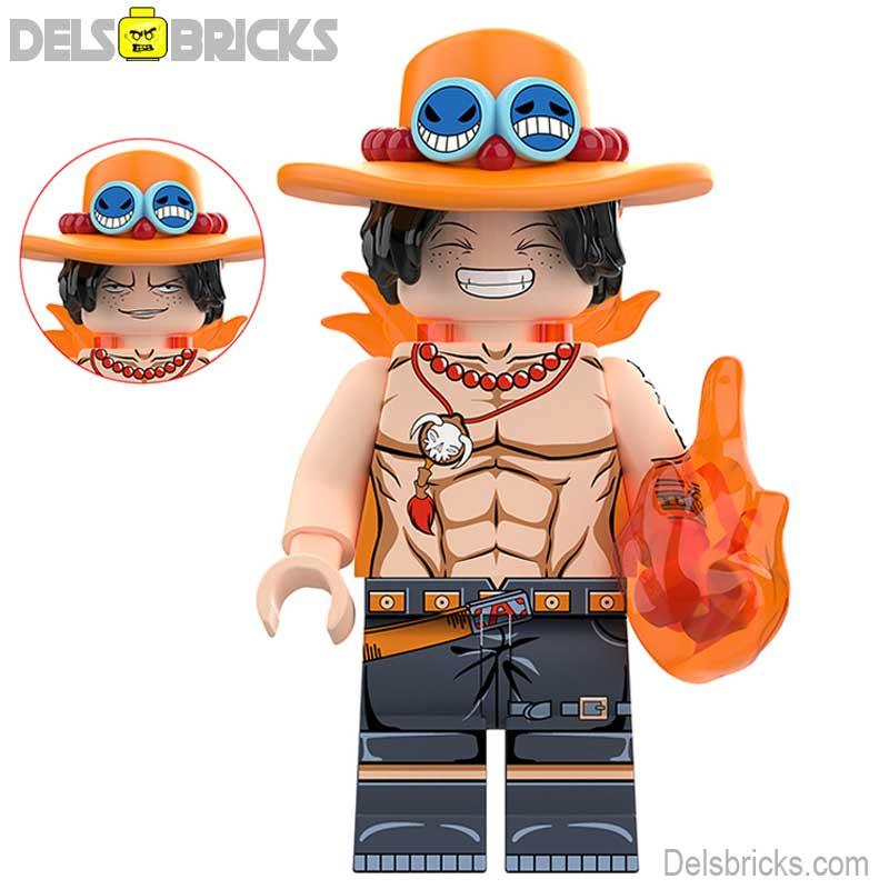 Portgas D Ace from ONE PIECE Anime Lego Minifigures custom toys New - DelsBricks MinifiguresMinifiguresDelsBricks MinifiguresDelsbricks