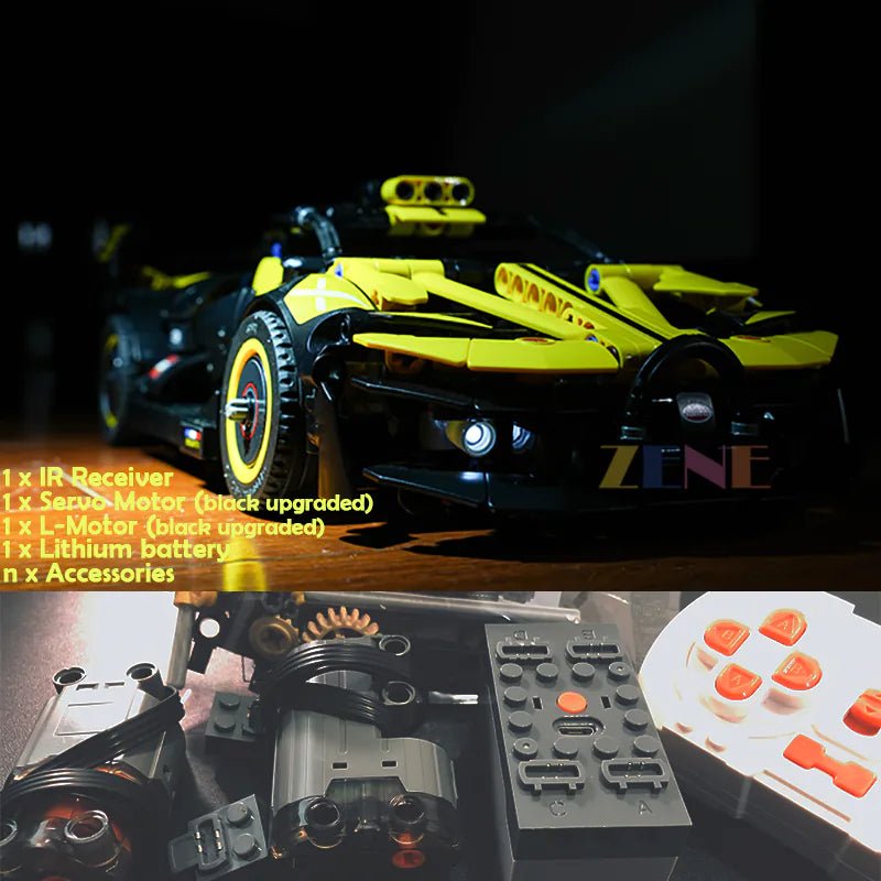 Power Functions Kit Bugatti Bolide 42151 Motor - DelsBricks Toys & CollectiblesLEGO Technic Motorized Power Functions KitDelsBricks Toys & CollectiblesZENE