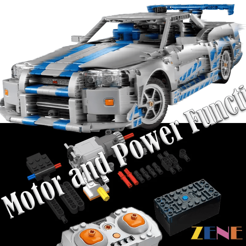 Power Functions Kit for Nissan Skyline GT - R (R34) Car 42210 - DelsBricks Toys & CollectiblesLEGO Technic Motorized Power Functions KitDelsBricks Toys & CollectiblesZENE