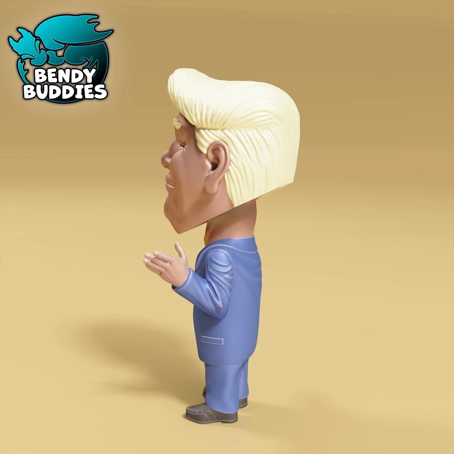 President Donald J. Trump "Bobble Head", by BendyBuddies 3D Printed, 4 Color PLA, Charicture Model, Statue - DelsBricks Toys & CollectiblesFDM Articulated ToyDelsBricks Toys & CollectiblesMega Diamonds & Schwartzreiter Mini Forge