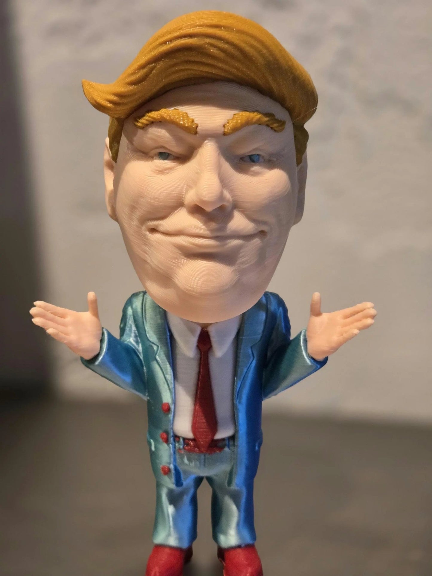 President Donald J. Trump "Bobble Head", by BendyBuddies 3D Printed, 4 Color PLA, Charicture Model, Statue - DelsBricks Toys & CollectiblesFDM Articulated ToyDelsBricks Toys & CollectiblesMega Diamonds & Schwartzreiter Mini Forge