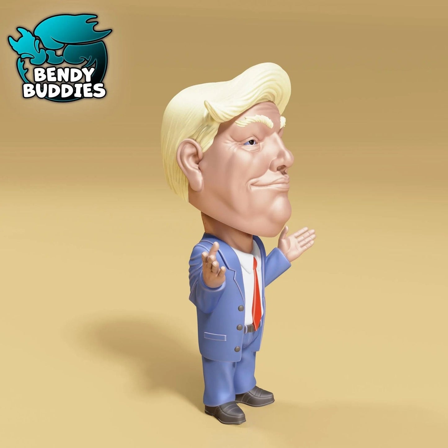 President Donald J. Trump "Bobble Head", by BendyBuddies 3D Printed, 4 Color PLA, Charicture Model, Statue - DelsBricks Toys & CollectiblesFDM Articulated ToyDelsBricks Toys & CollectiblesMega Diamonds & Schwartzreiter Mini Forge