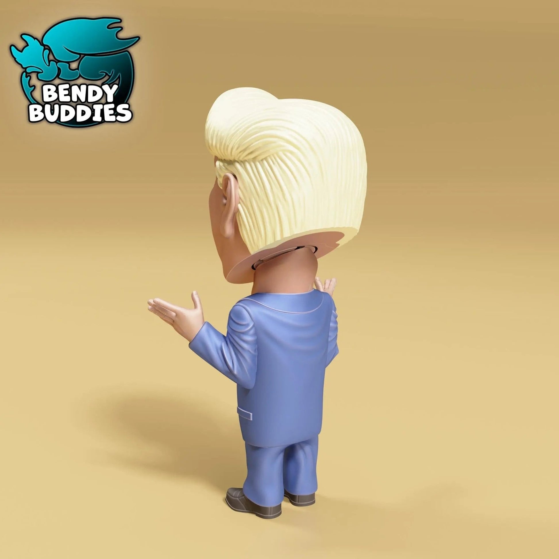 President Donald J. Trump "Bobble Head", by BendyBuddies 3D Printed, 4 Color PLA, Charicture Model, Statue - DelsBricks Toys & CollectiblesFDM Articulated ToyDelsBricks Toys & CollectiblesMega Diamonds & Schwartzreiter Mini Forge